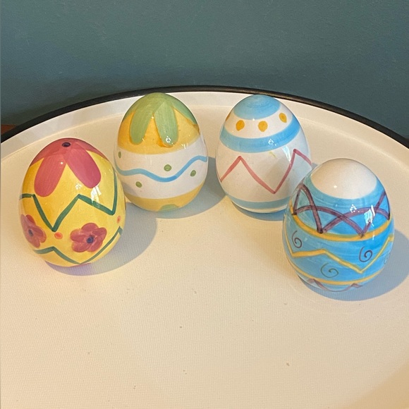 Set of 4 Ceramic Easter Eggs - Picture 2 of 2